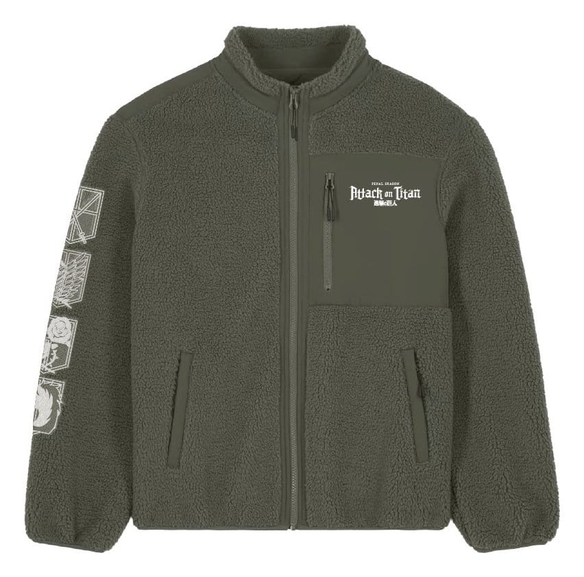 Attack On Titan Sherpa Jacket Logo Size XL