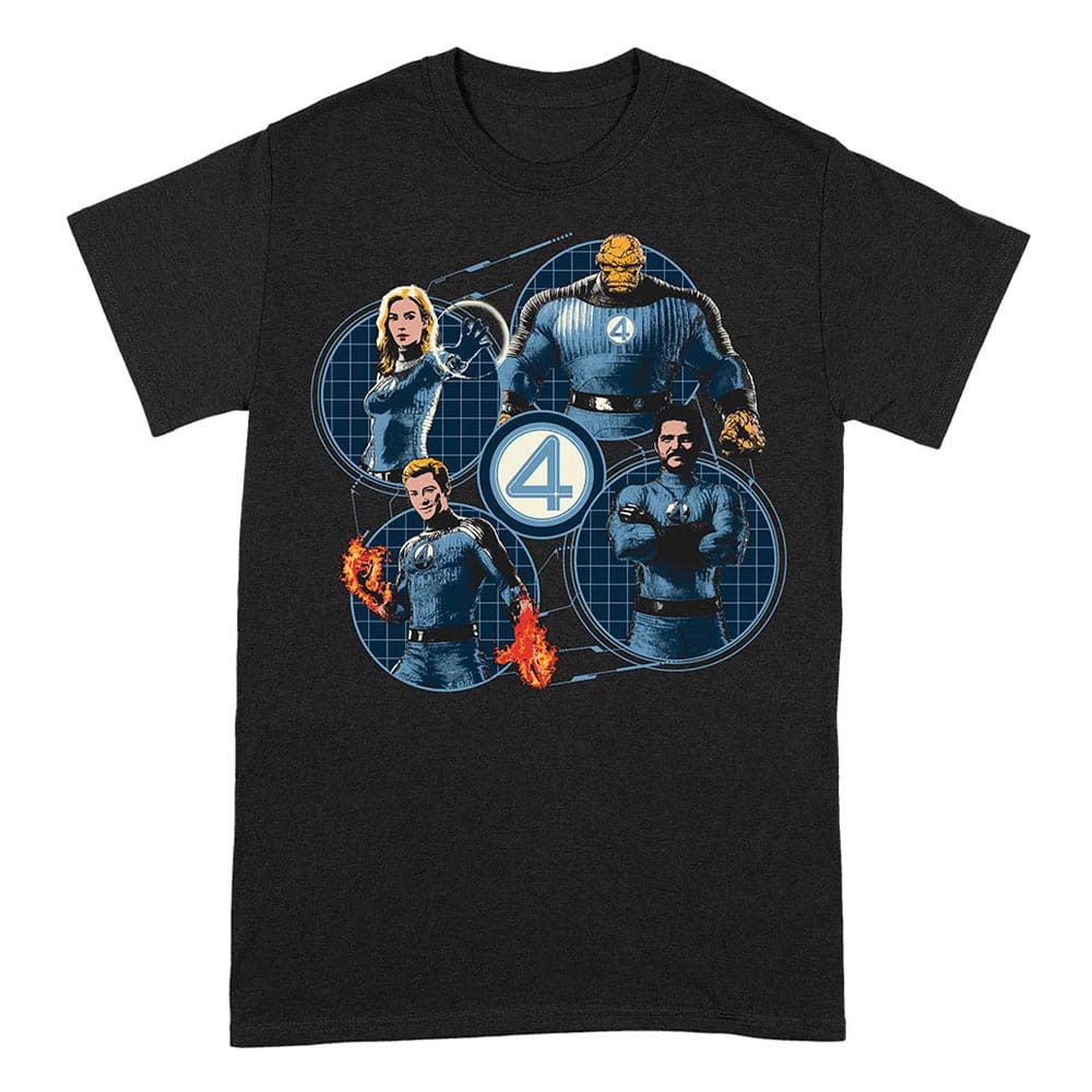 Fantastic Four T-Shirt Group Grid Circle Size XL