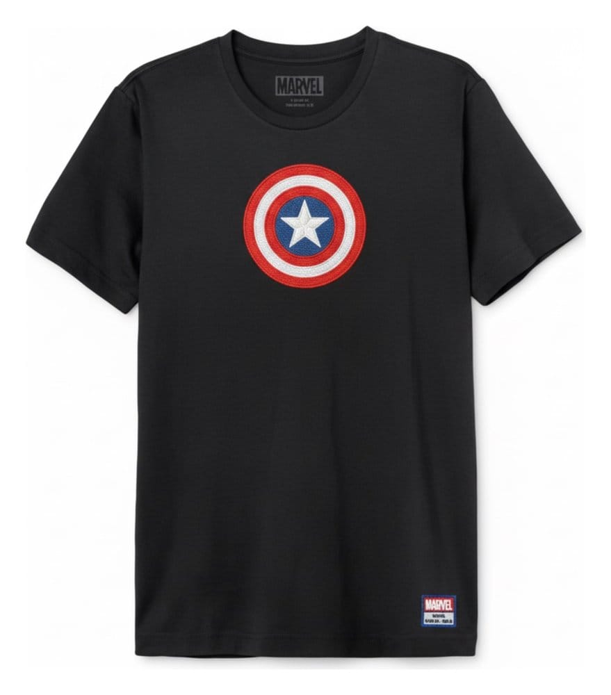 Marvel T-Shirt Captain America Shield Logo Size S