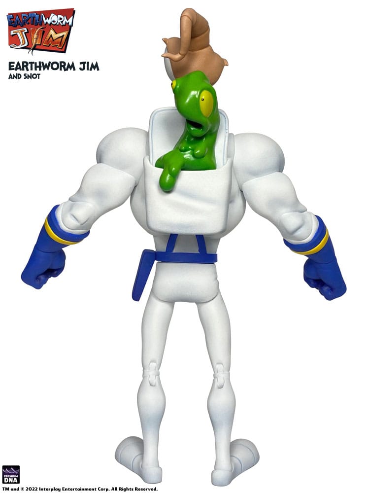 Earthworm Jim Actionfigur Welle 1: Earthworm Jim &amp; Snot 15 cm