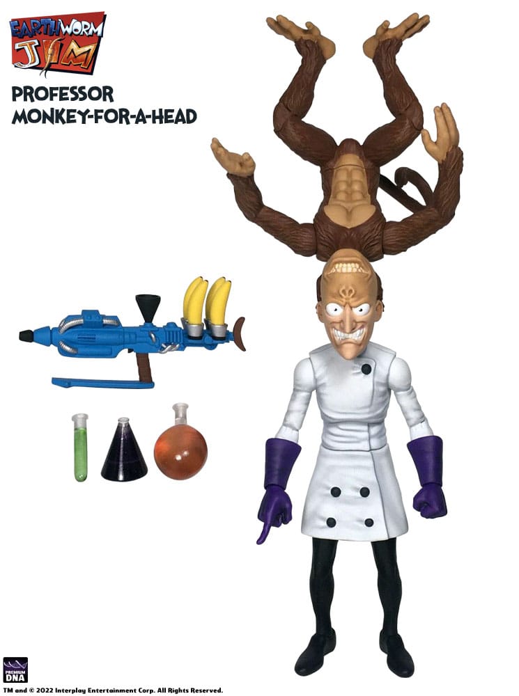 Earthworm Jim Actionfigur Welle 1: Professor Monkey-For-A-Head 28 cm
