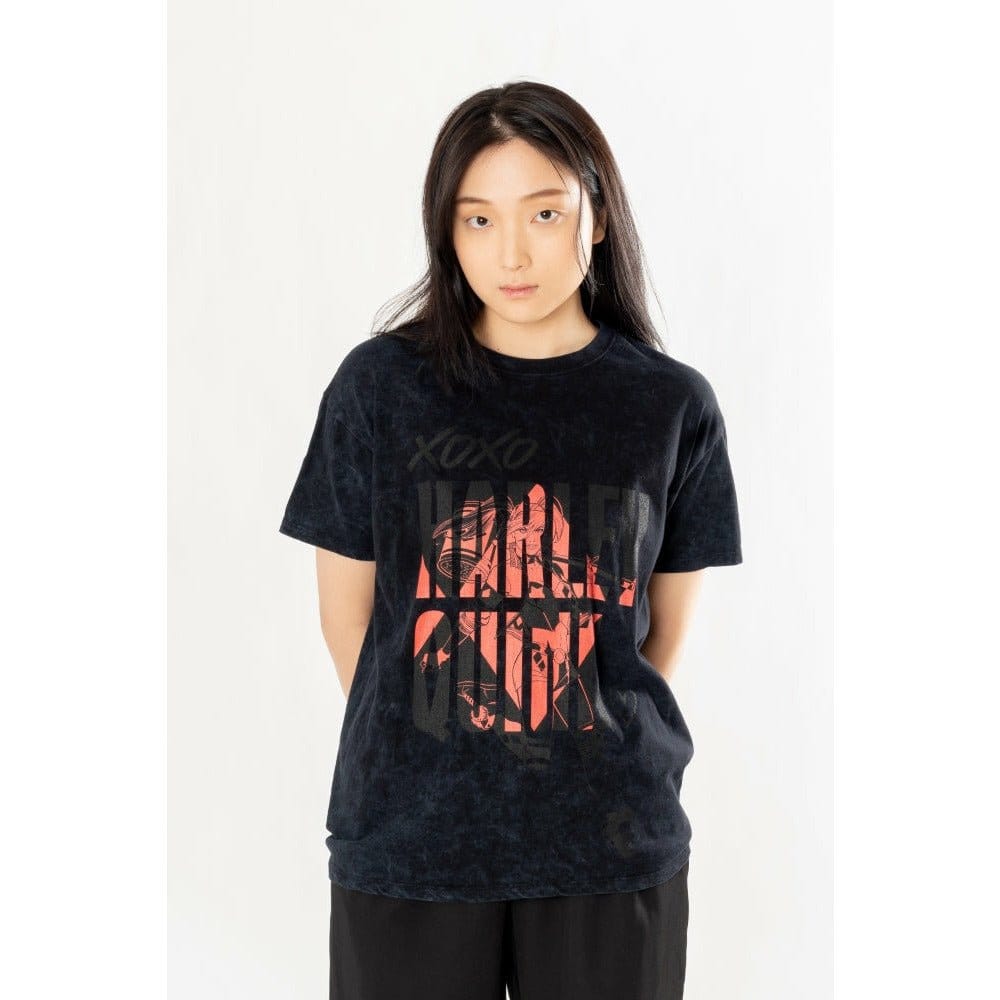 DC Comics T-Shirt Harley Quinn Acid Wash Xoxo Size S