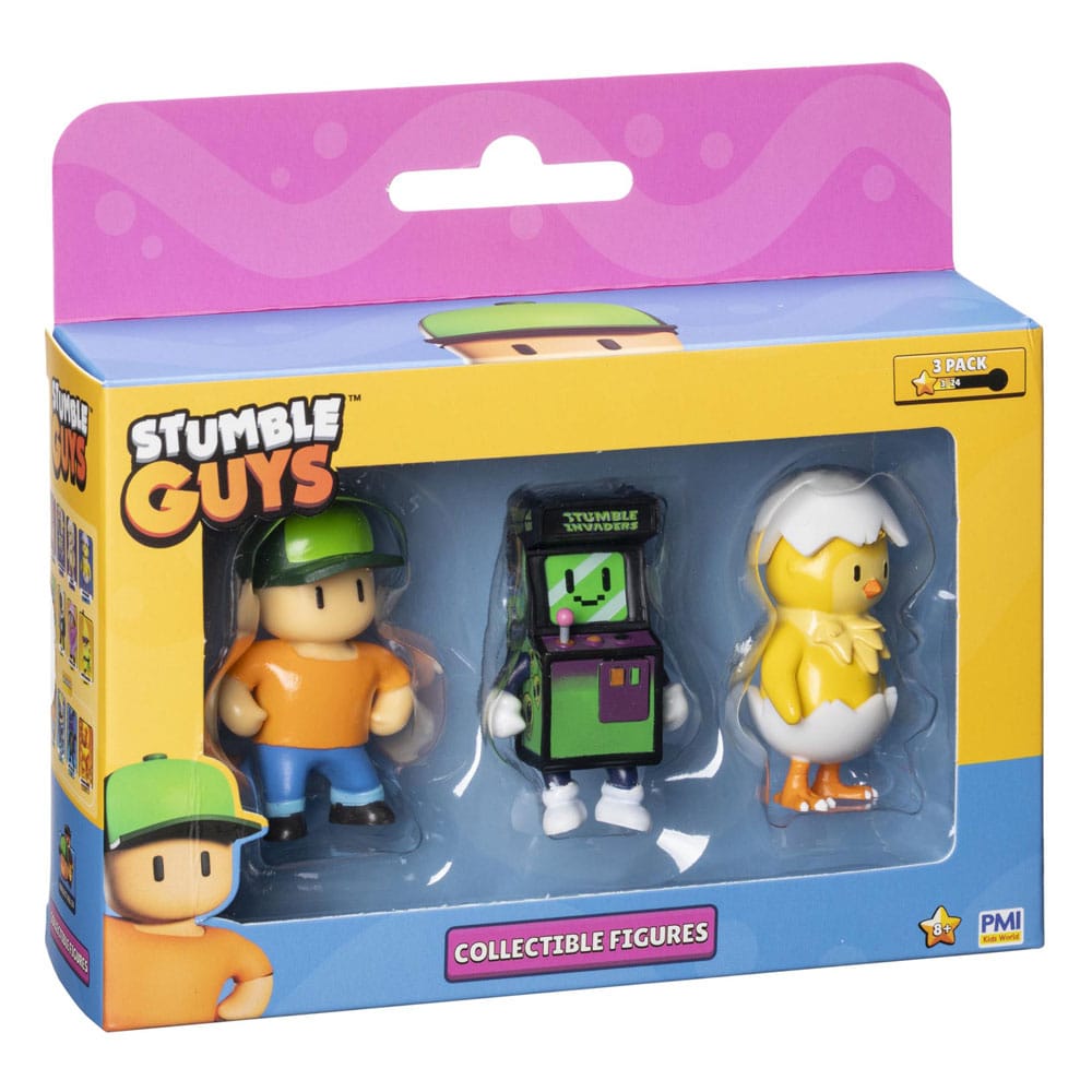 Stumble Guys: Wave 2 3-figure window box collectible figures Mr Stumble + Stumble Invaders + Hatchling