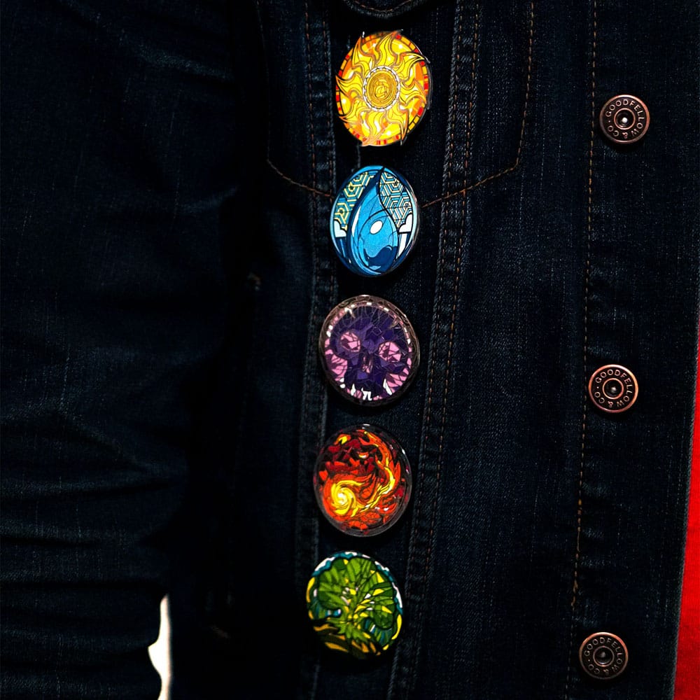 Magic: The Gathering Pins Blind Box Mystery Stained Glass Lands Assortment (10)