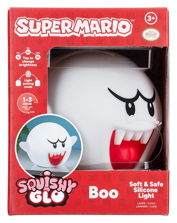 Super Mario SquishyGlo Silicon Light Boo Rechargeable V2 14 cm