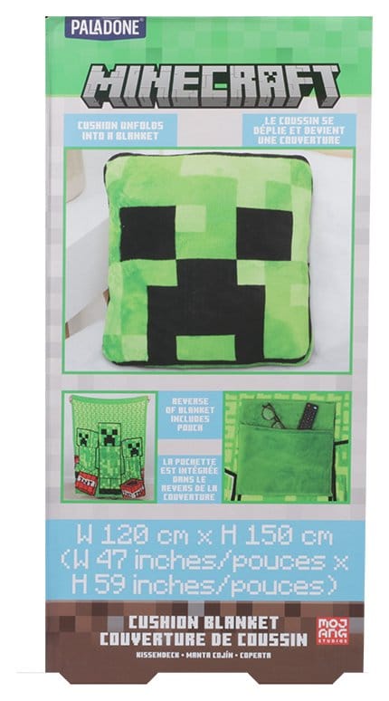 Minecraft Cushion Blanket Creeper 2-in-1 Foldable 150 cm