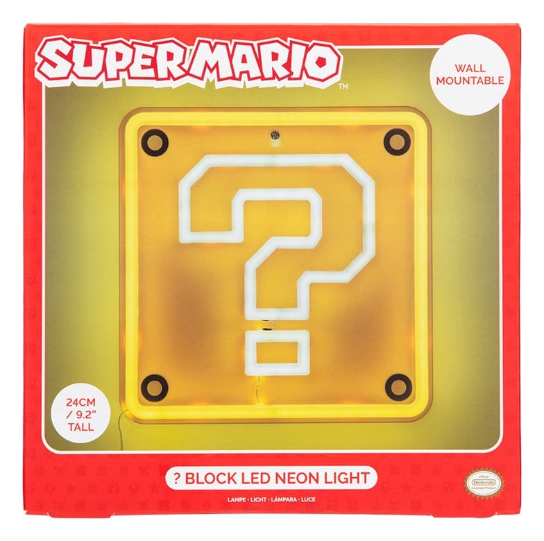 Super Mario LED Neon Wall Lamp Question Block 24 x 24 cm