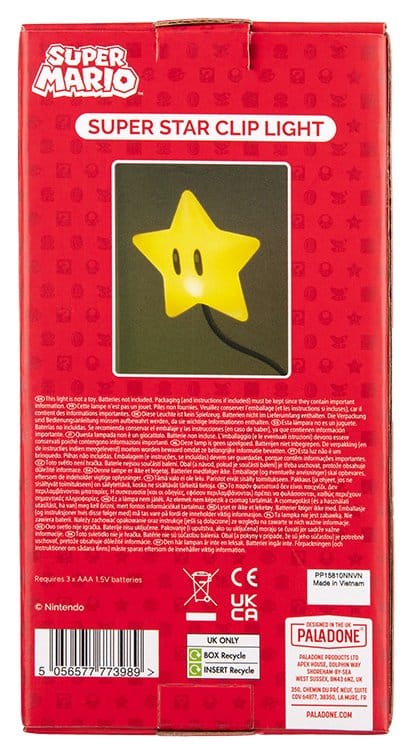 Super Mario Light Super Star Clip 33 cm