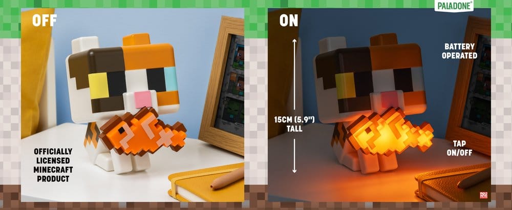 Minecraft GloBuddies Light Cat 15 cm