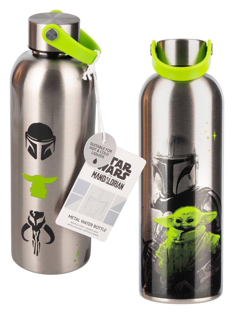 The Mandalorian Metal Water Bottle Mandalorian & Grogu