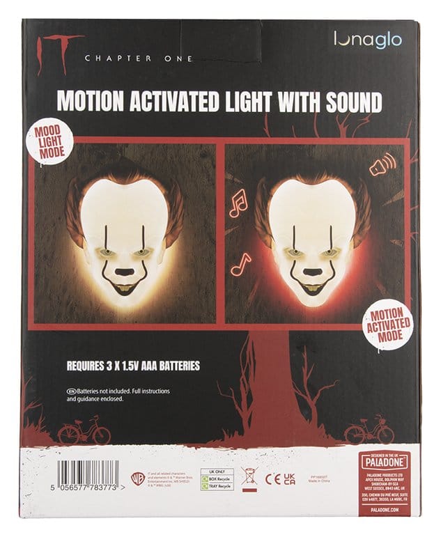 It Light Pennywise Mask Motion Sensor 25 cm