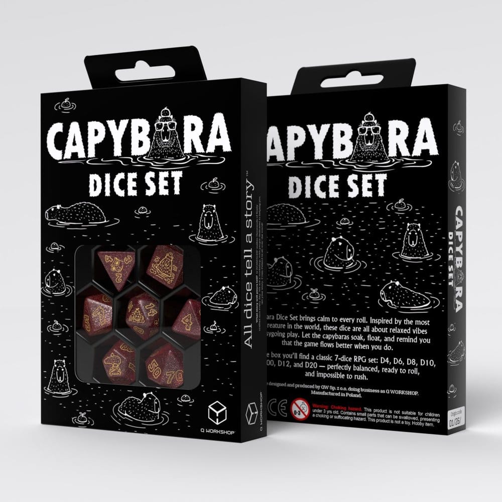 Capybara Dice Set of 7 Capy