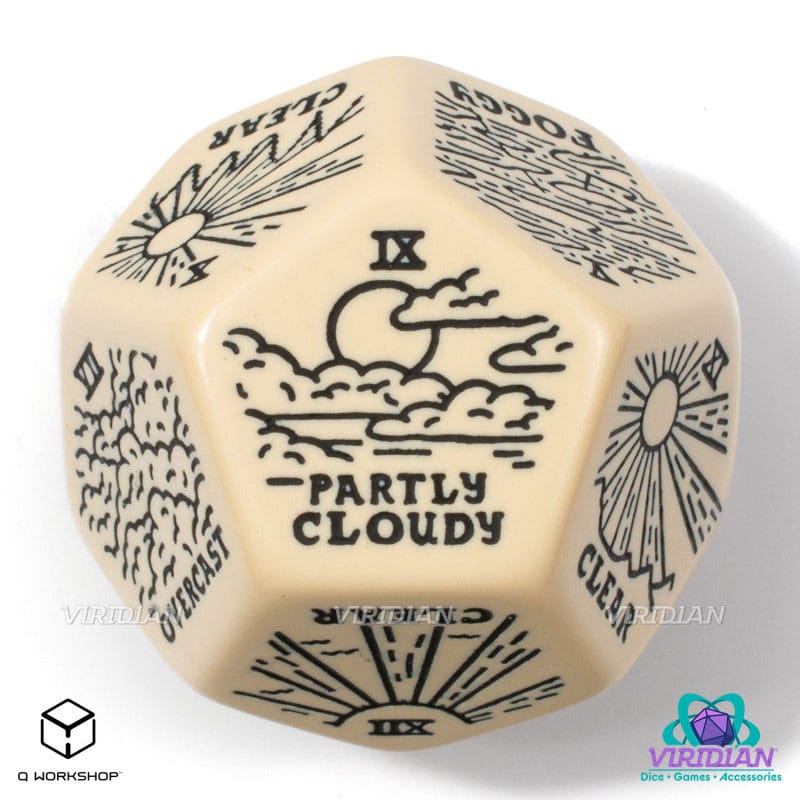 Viridian Jumbo Dice Weather Generator Die D12 Beige
