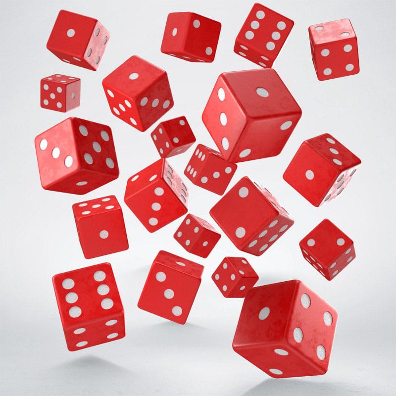 Q Workshop Dice Set Full Pack D6 Red (20)