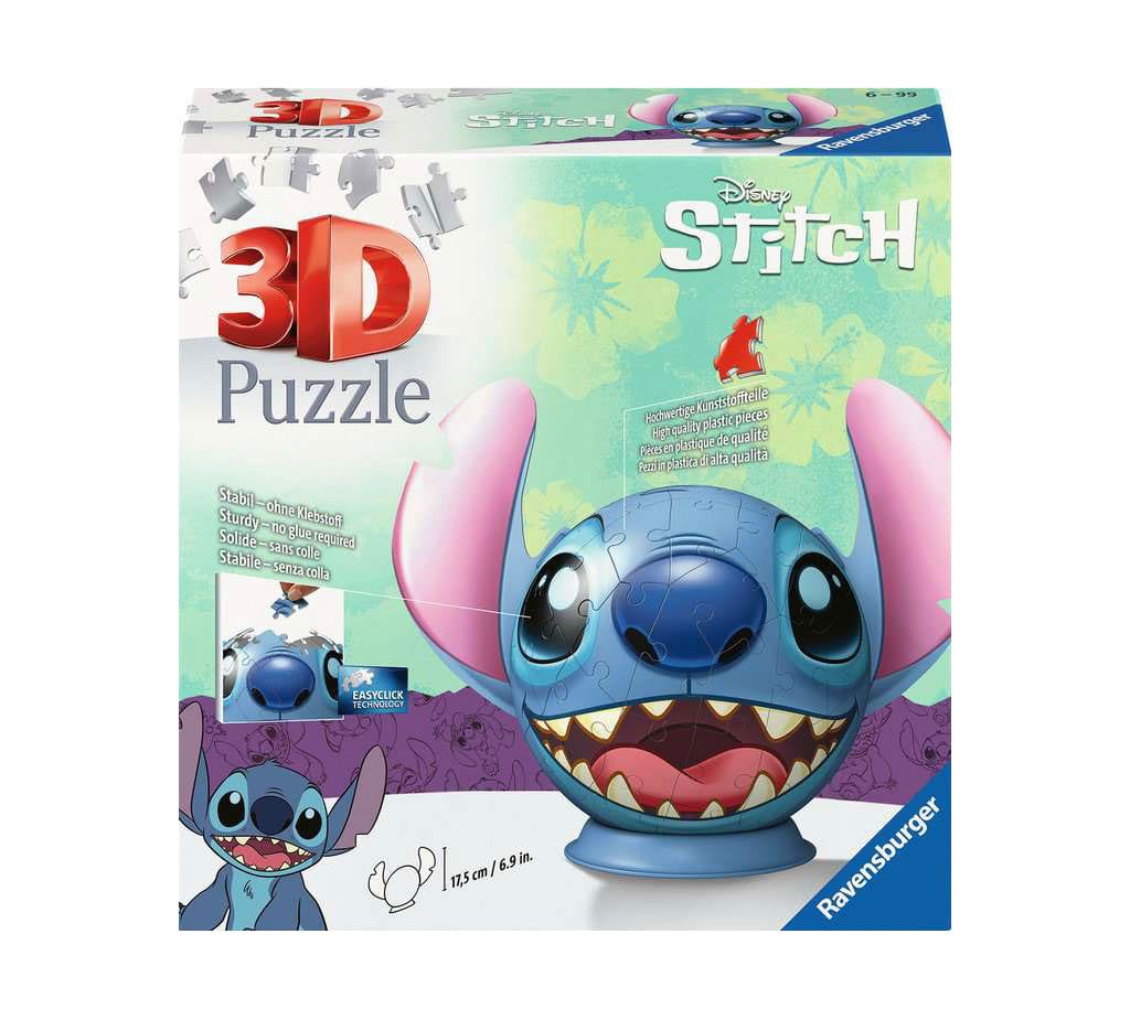Lilo &amp; Stitch 3D-Puzzleball mit Ohrenstich (72 Teile)