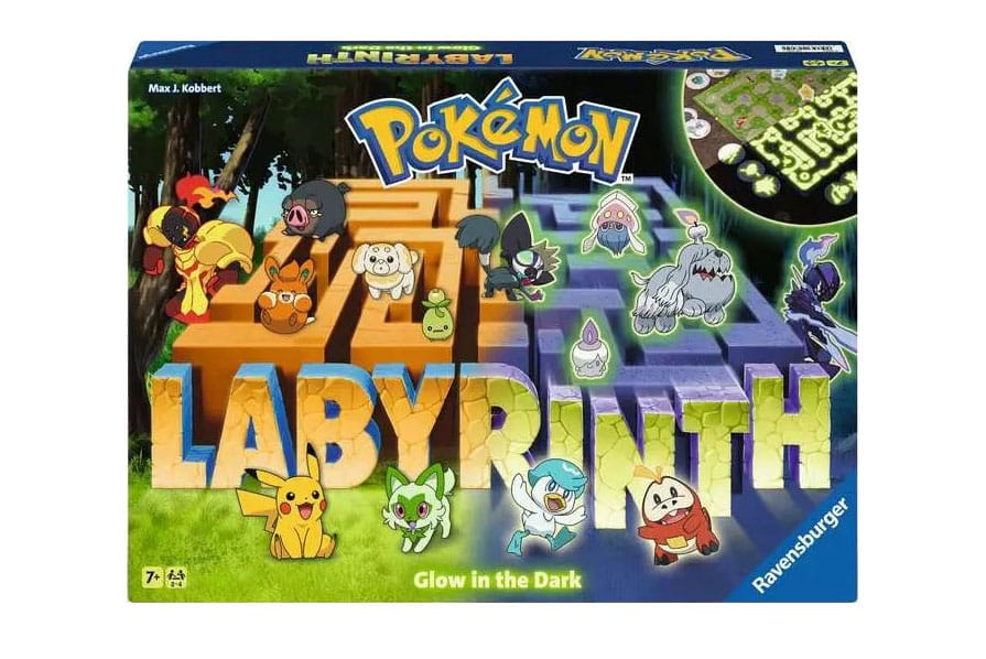 Pokémon-Brettspiel Labyrinth leuchtet im Dunkeln