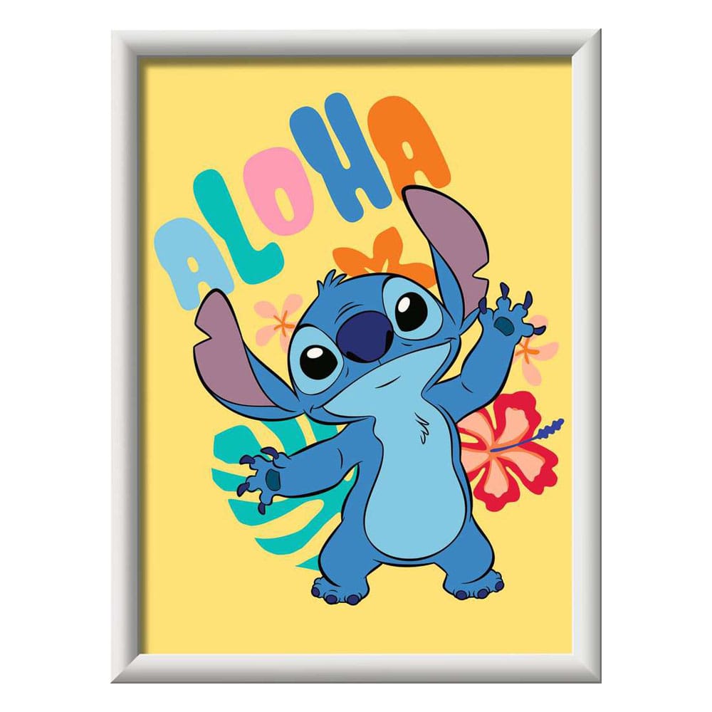Disney Malen nach Zahlen Malset Aloha Stitch 18 x 24 cm *Deutsche Ausgabe*