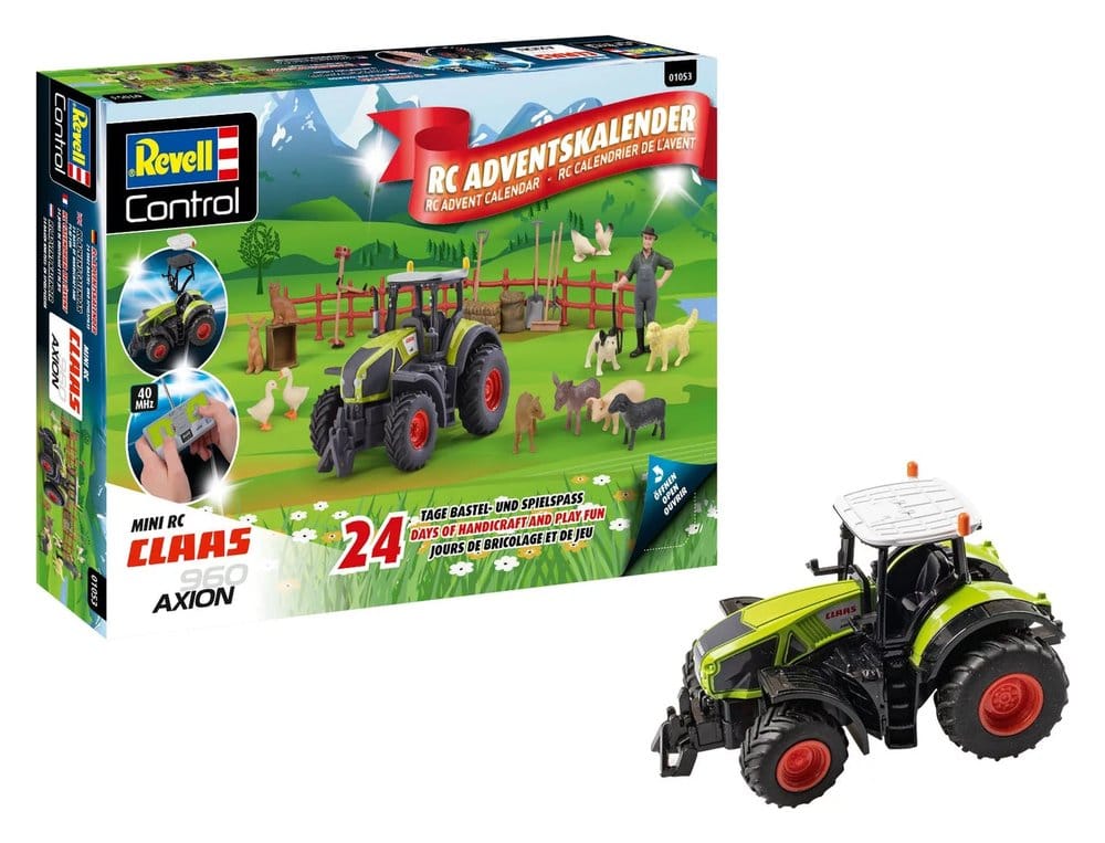 Claas Revell Control Advent Calendar RC Tractor Axion 960 10 cm