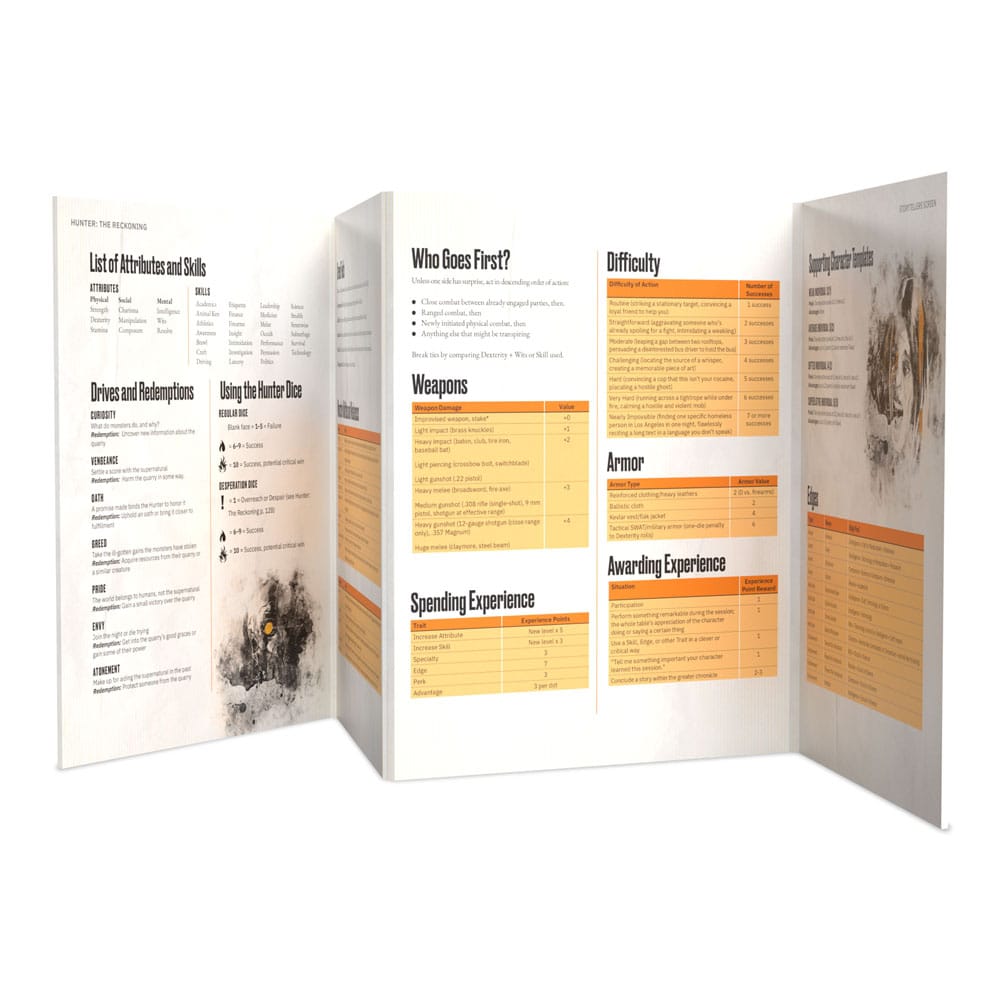 Hunter: The Reckoning 5th Edition RPG Storyteller's Screen Kit *English Version*