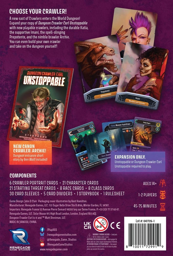 Dungeon Crawler Carl Unstoppable: Crawler Chaos Expansion *English Version*