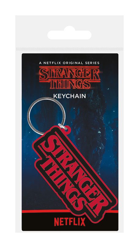Stranger Things Gummi-Schlüsselanhänger mit Logo, 6 cm