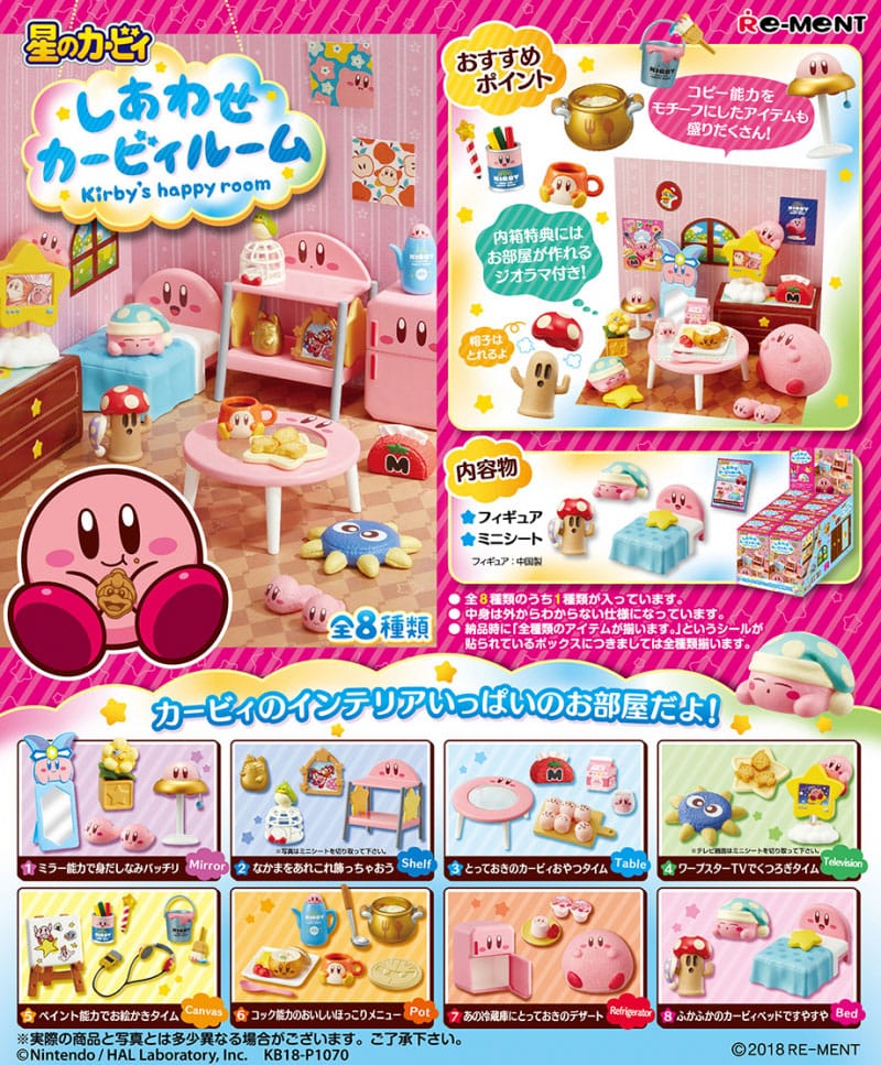 Kirby Mini Figures Kirby's Happy Room Display (8)