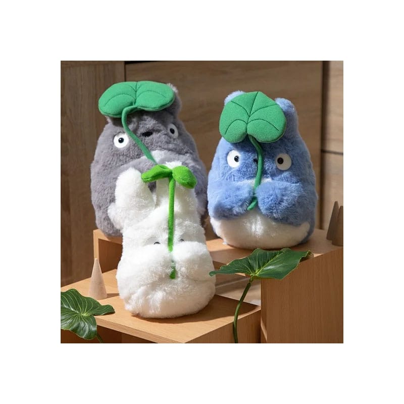 Mein Nachbar Totoro Nakayoshi Plüschfigur Großer Totoro mit Blatt 21 cm