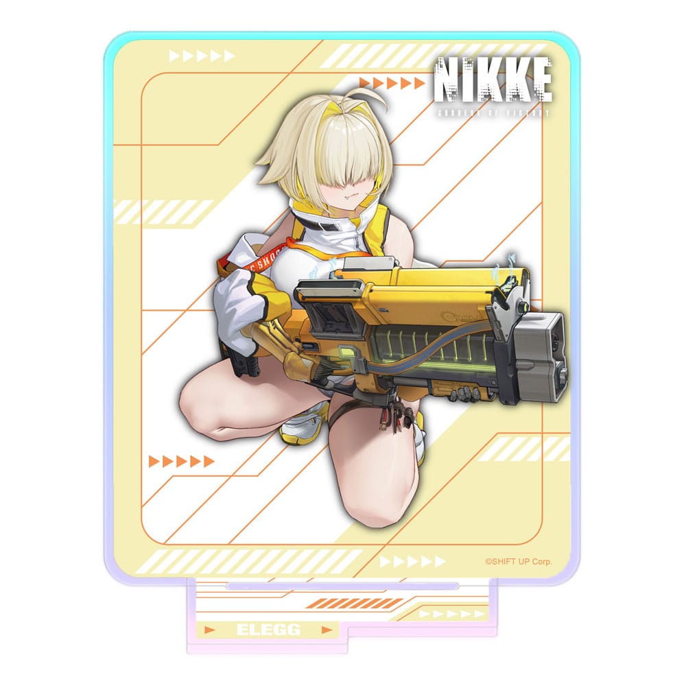 Goddess of Victory: Nikke Crouching Series Acrylic Stand Elegg Holographic 14 cm