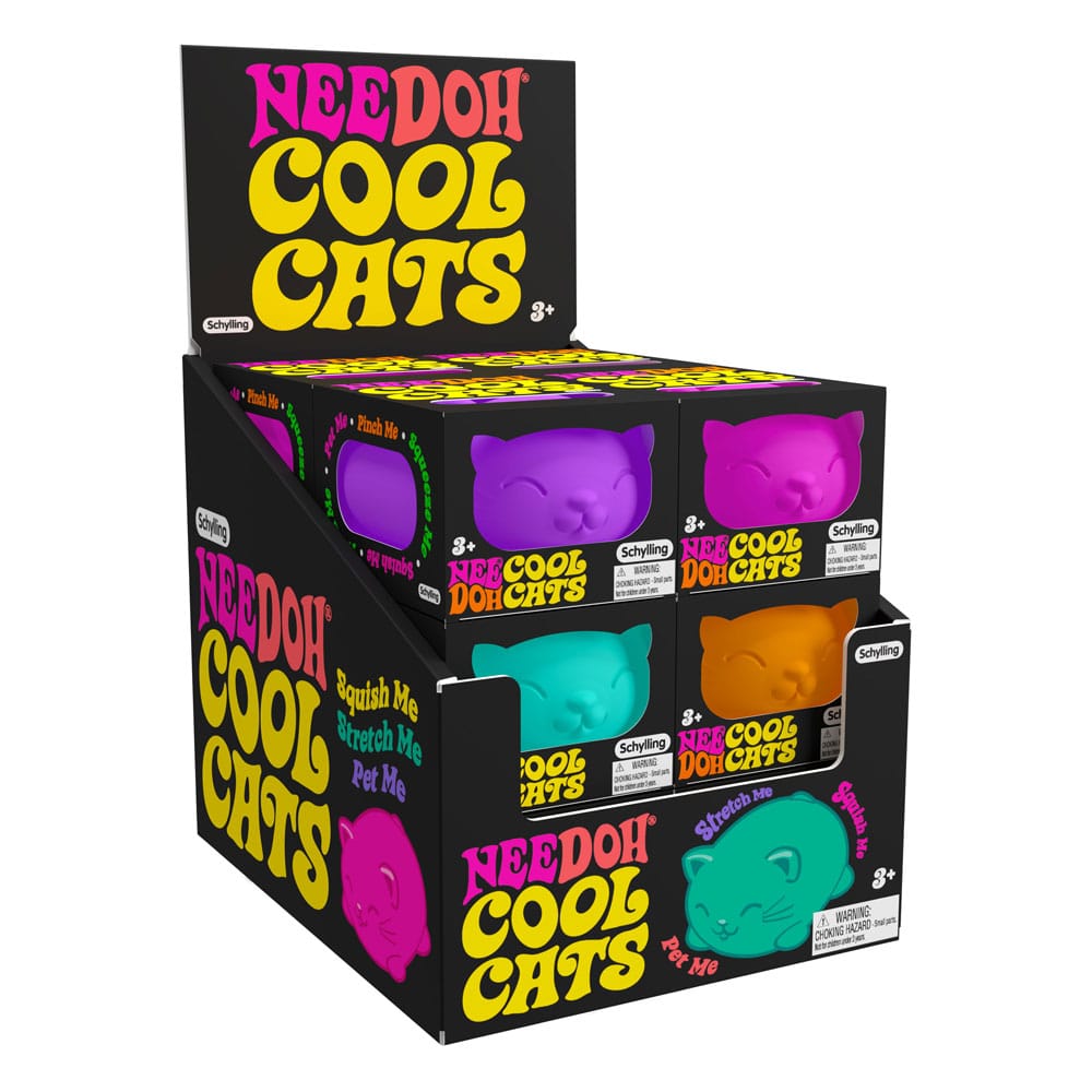 NeeDoh Squeeze Figures 11 cm Cool Cats Display (12)