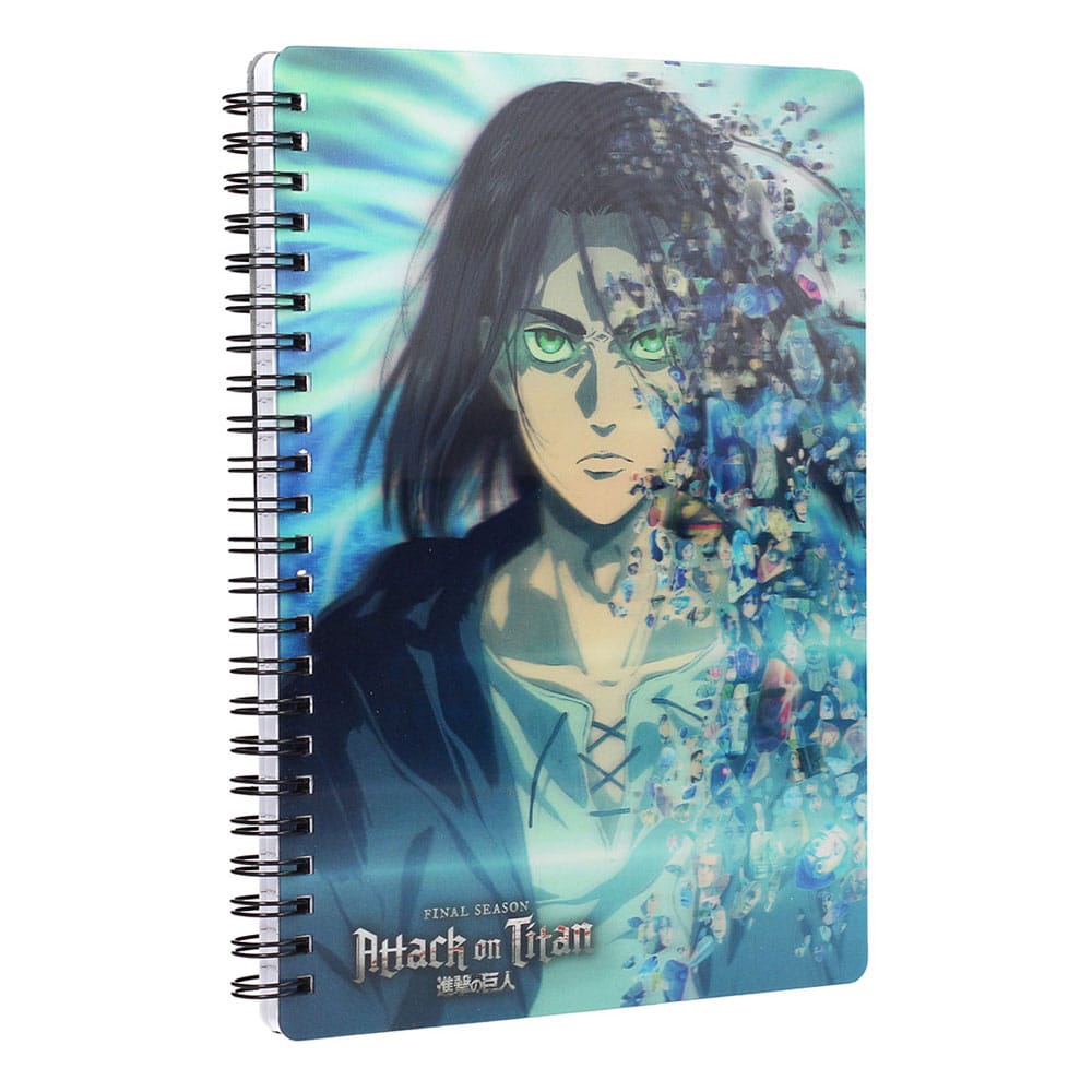 Attack on Titan Notizbuch mit 3D-Effekt Blau