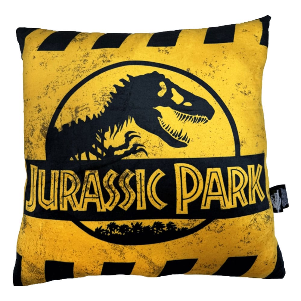 Jurassic Park Pillow Caution Logo 45 cm