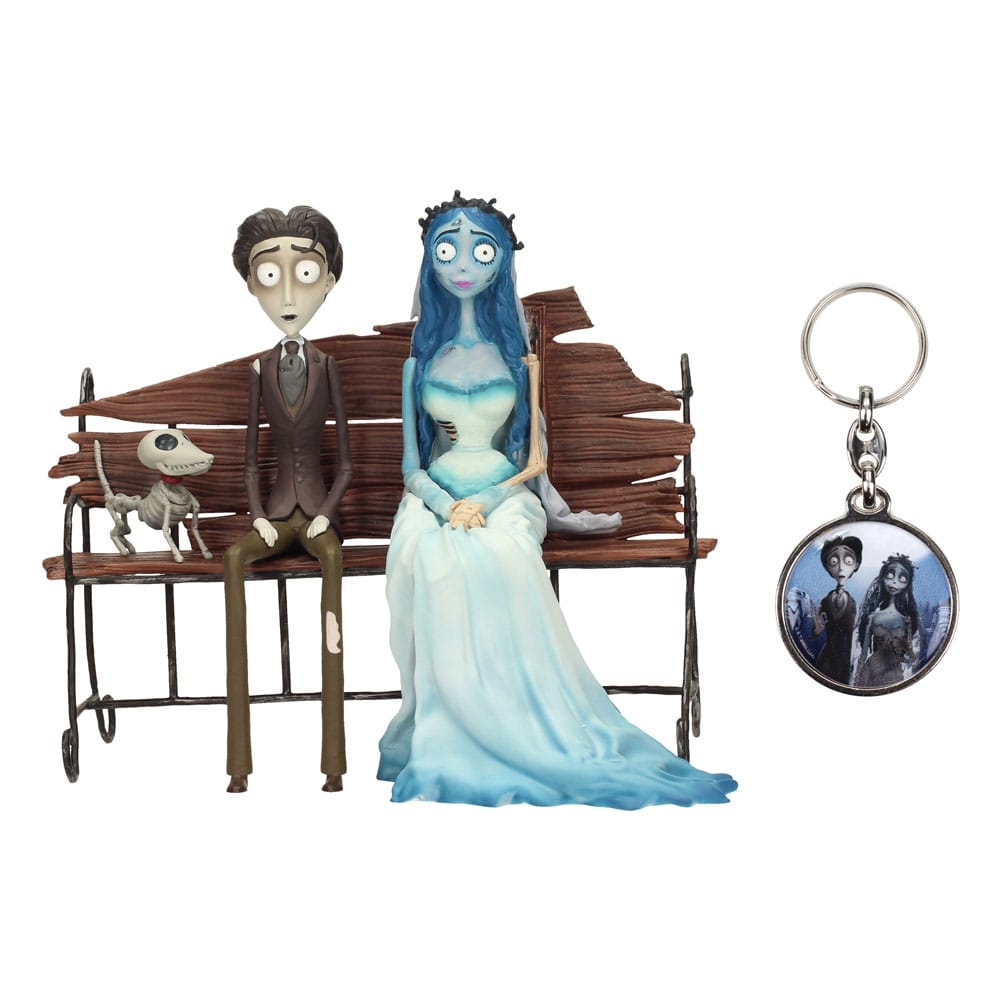 Corpse Bride Gift Set Figure & Keyring Victor & Emily