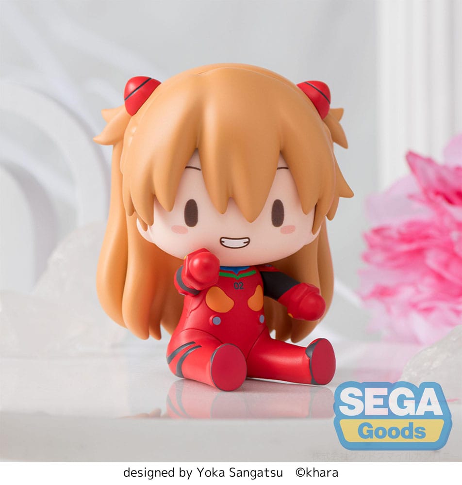 Evangelion: New Theatrical Edition Fuwa Petit Chibi Figure Asuka Plug Suit 8 cm