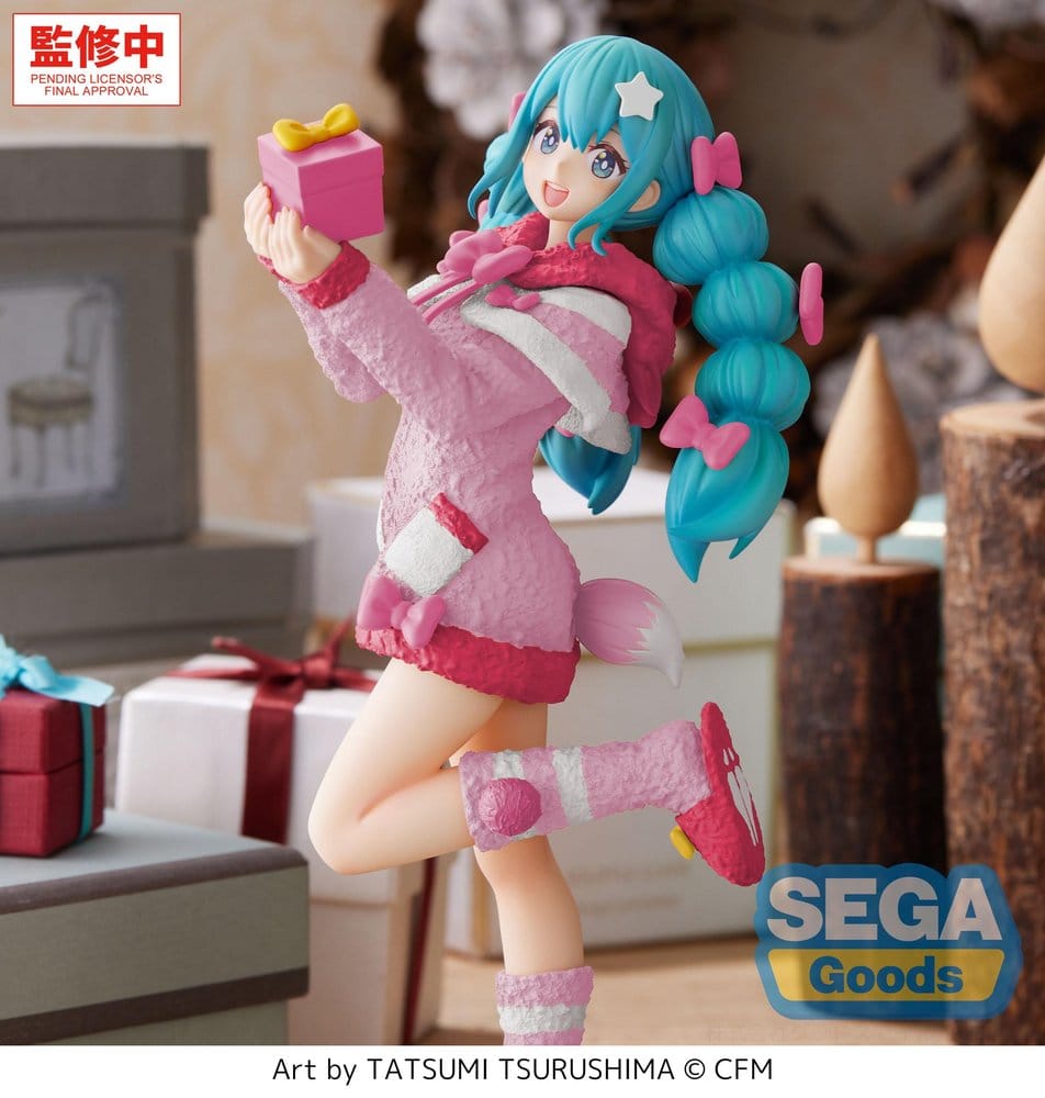 Hatsune Miku High Premium Figure PVC Figure Mokomoko Christmas Ver. 21 cm