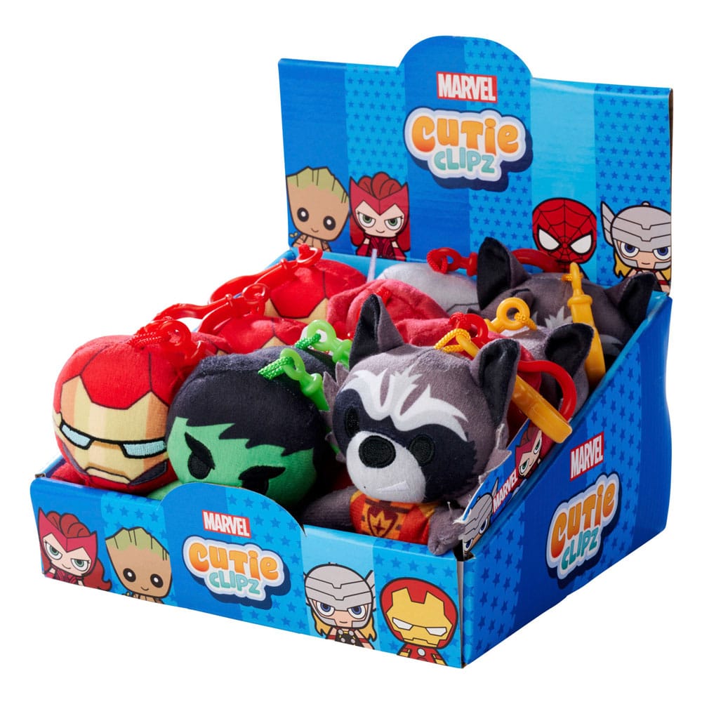 Marvel Cutie Clipz Plush Keychains Assortment (12)