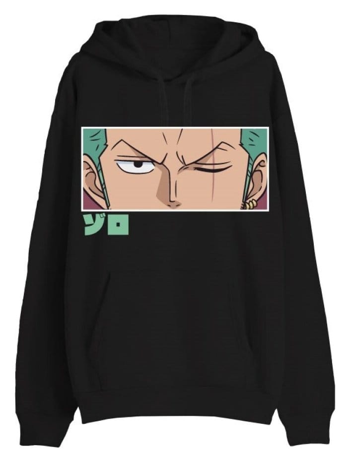 One Piece Sweater Roronoa Zoro Eyes Black Size S