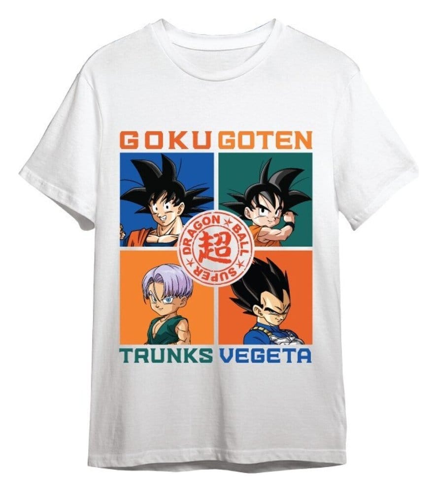 Dragon Ball Super T-Shirt Goku, Goten, Trunks, Vegeta White Size S