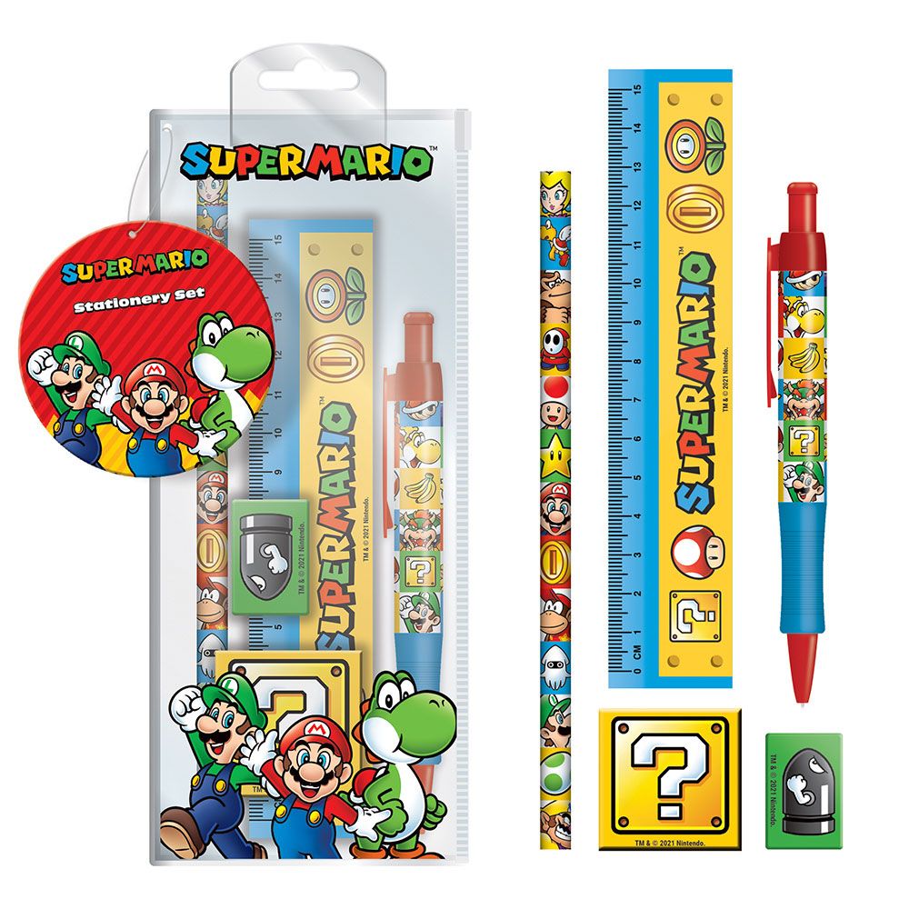 Super Mario 5-teiliges Briefpapier-Set