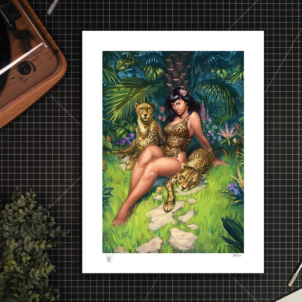 Bettie Page Fine Art Print Jungle Bettie 46 x 61 cm - unframed