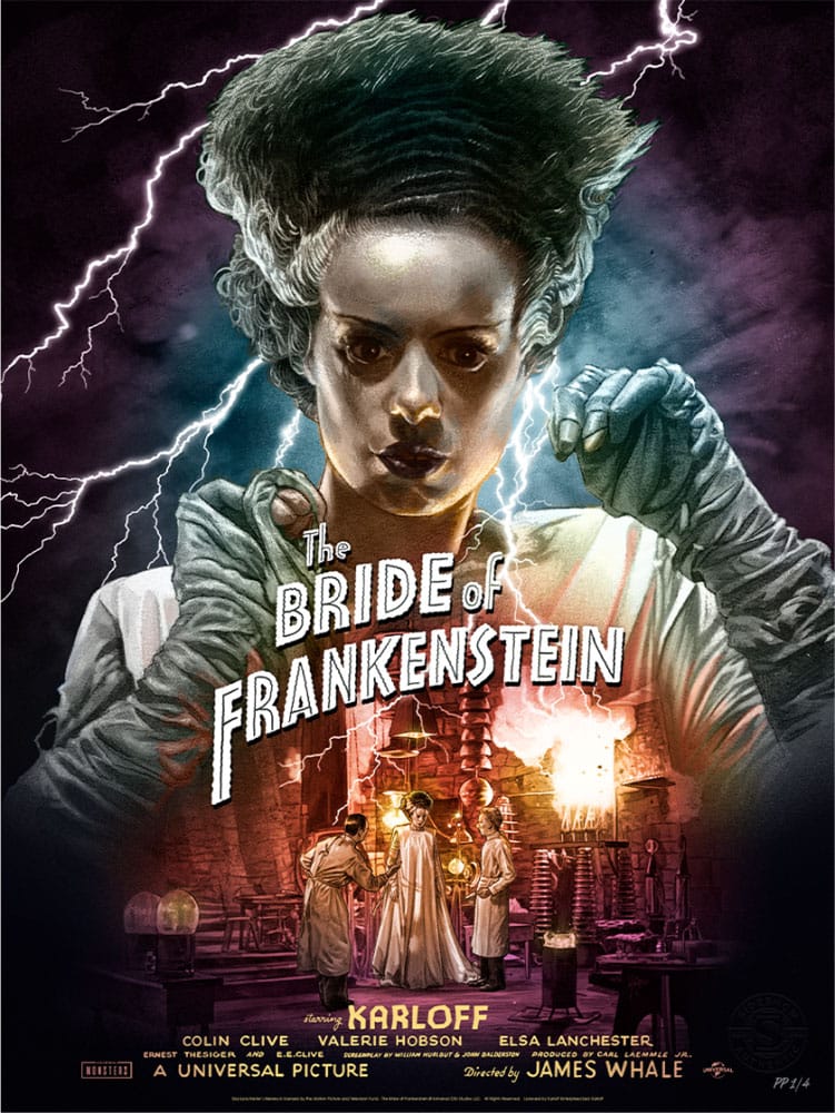 Bride of Frankenstein Art Print Bride of Frankenstein (Color Variant) by Ruiz Burgos 61 x 46 cm - unframed