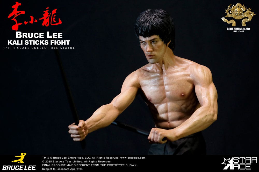 Enter the Dragon Movie Statue 1/6 Bruce Lee Kali Sticks Fight Deluxe Basement Version 30 cm