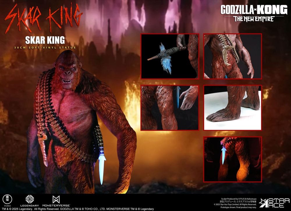 Godzilla vs. Kong: The New Empire Soft Vinyl Statue Skar King Unleash the Titan 30 cm