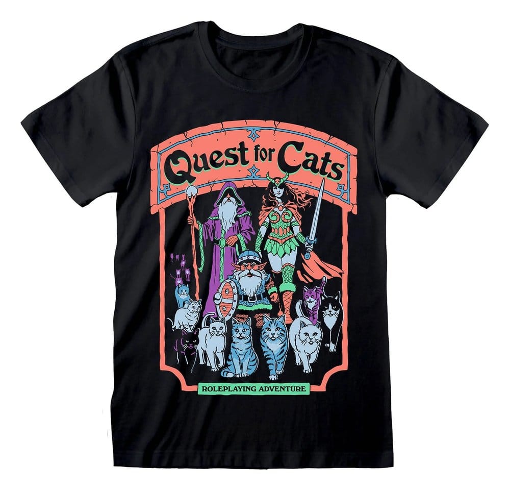 Steven Rhodes T-Shirt Quest For Cats Black Size XXL