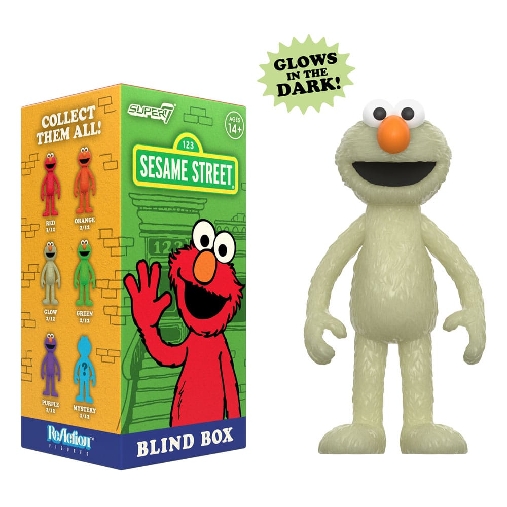 Sesame Street ReAction Action Figures 10 cm Wave 04 Elmo Blind Box Display (12)