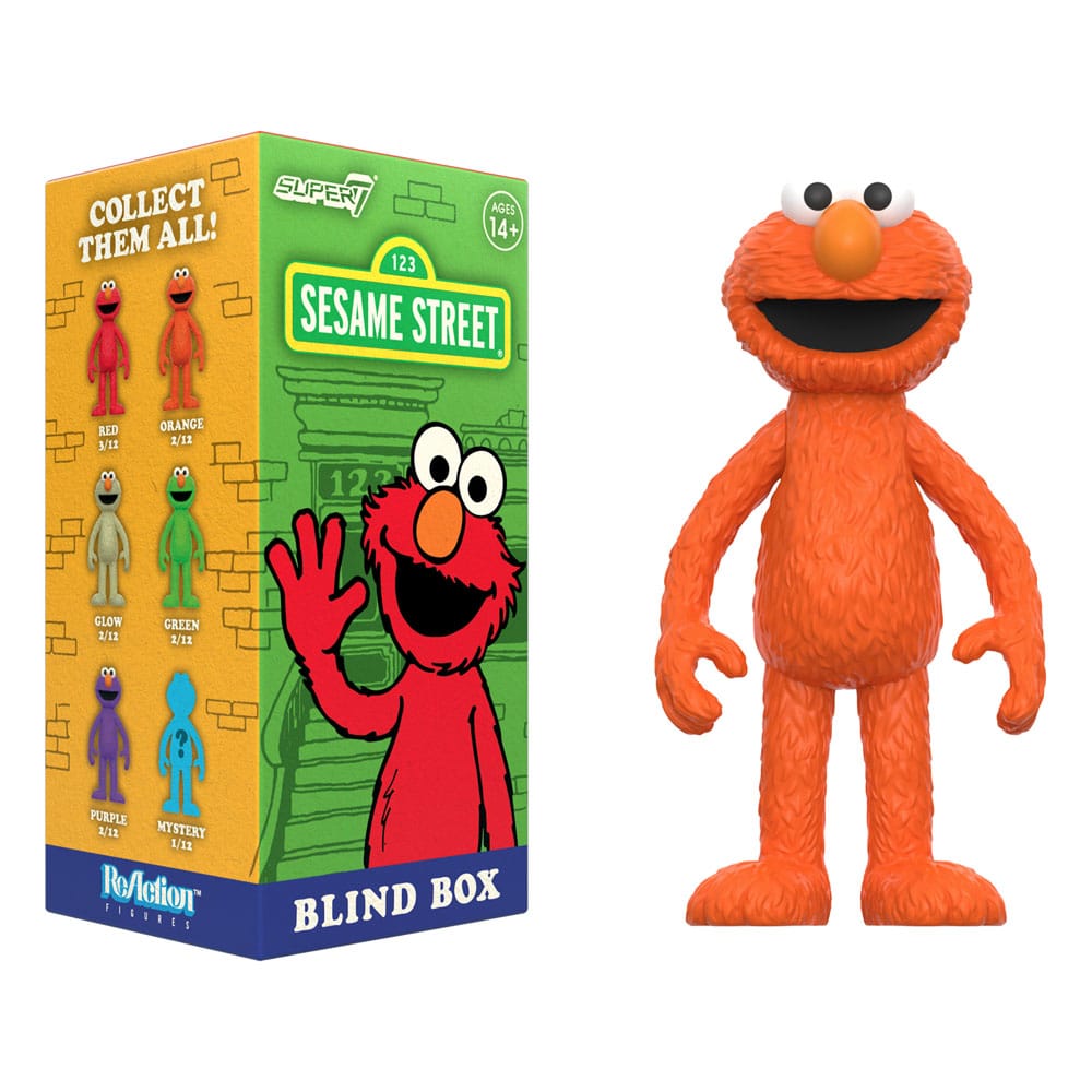 Sesame Street ReAction Action Figures 10 cm Wave 04 Elmo Blind Box Display (12)