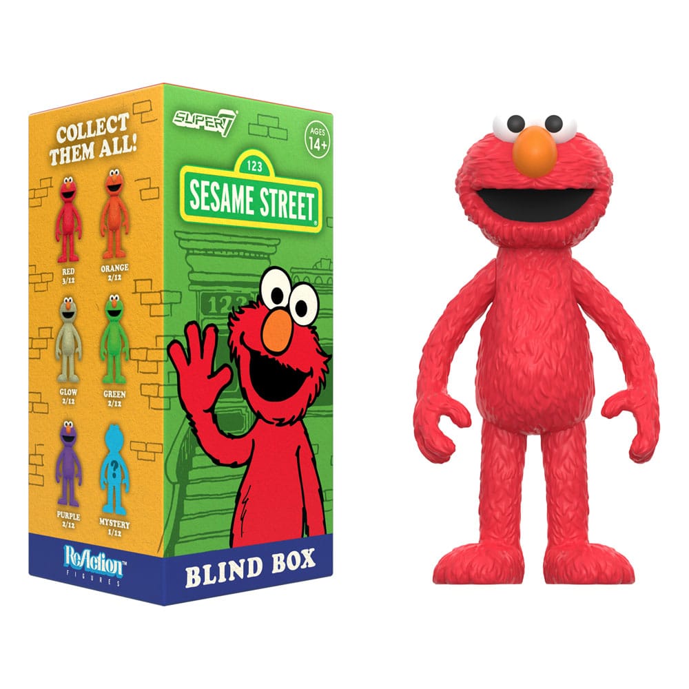 Sesame Street ReAction Action Figures 10 cm Wave 04 Elmo Blind Box Display (12)