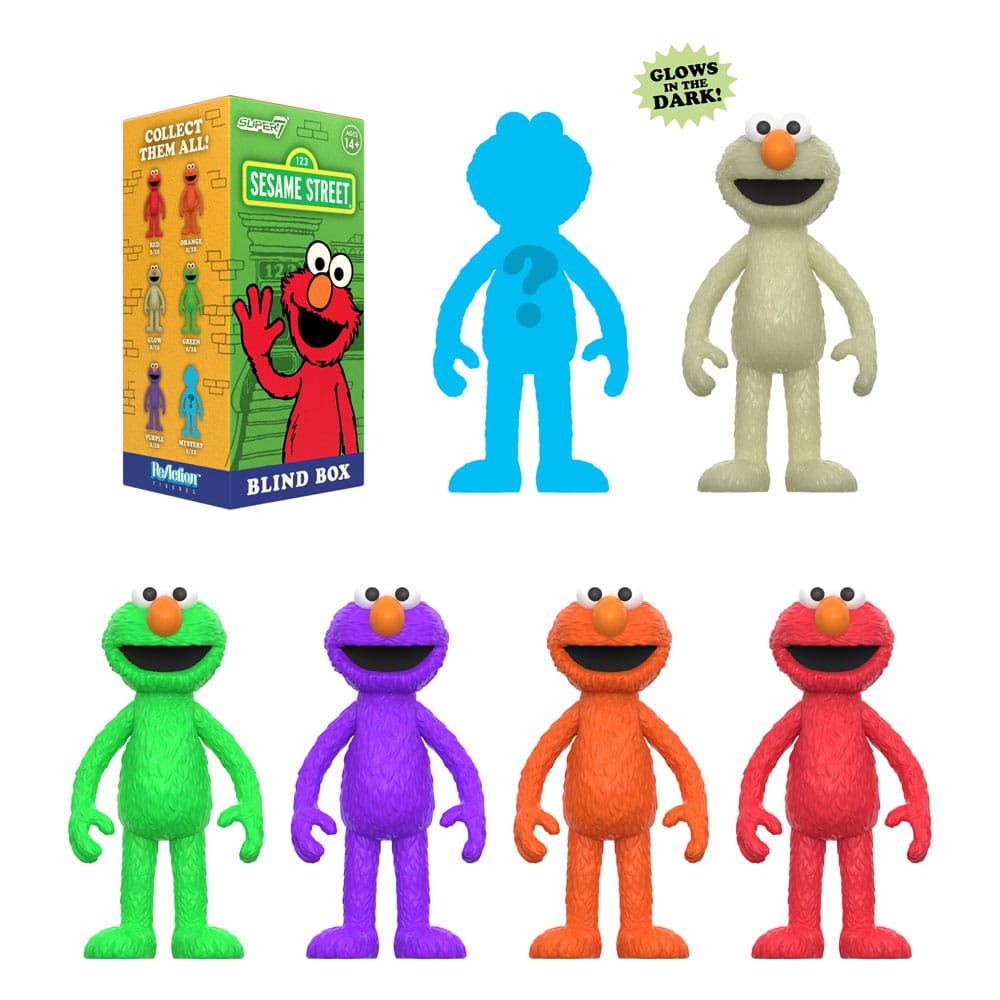 Sesame Street ReAction Action Figures 10 cm Wave 04 Elmo Blind Box Display (12)