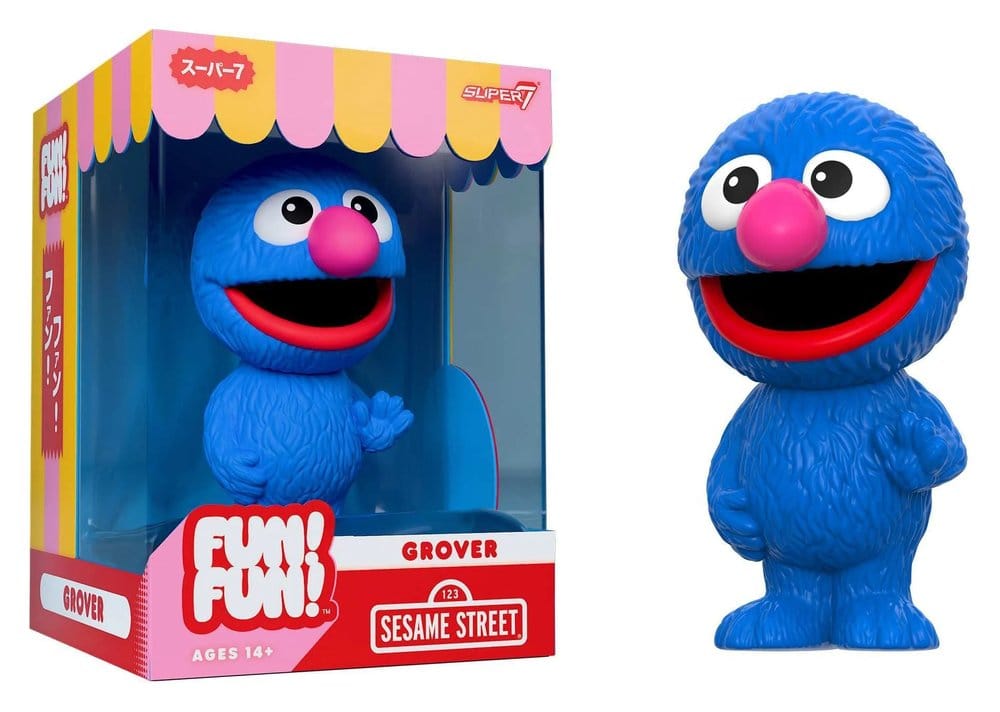 Sesame Street Fun! Fun! Soft Vinyl Figur Wave 01 - Grover 18 cm