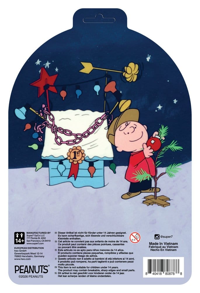 Peanuts ReAction Action Figure Charlie Brown and Sad Tree (Snow Globe Card Back)
