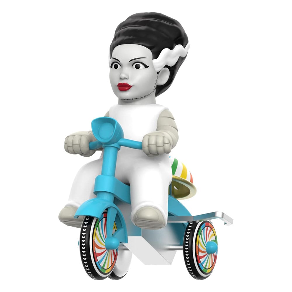 Universal Monsters Super Cycles Action Figure Bride of Frankenstein (White with Blue Trike) 13 cm